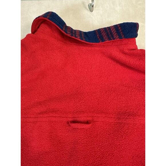 Vintage Columbia REVERSIBLE Pullover- Heavy Made In USA Quarter Zip Red Large - Picture 8 of 16